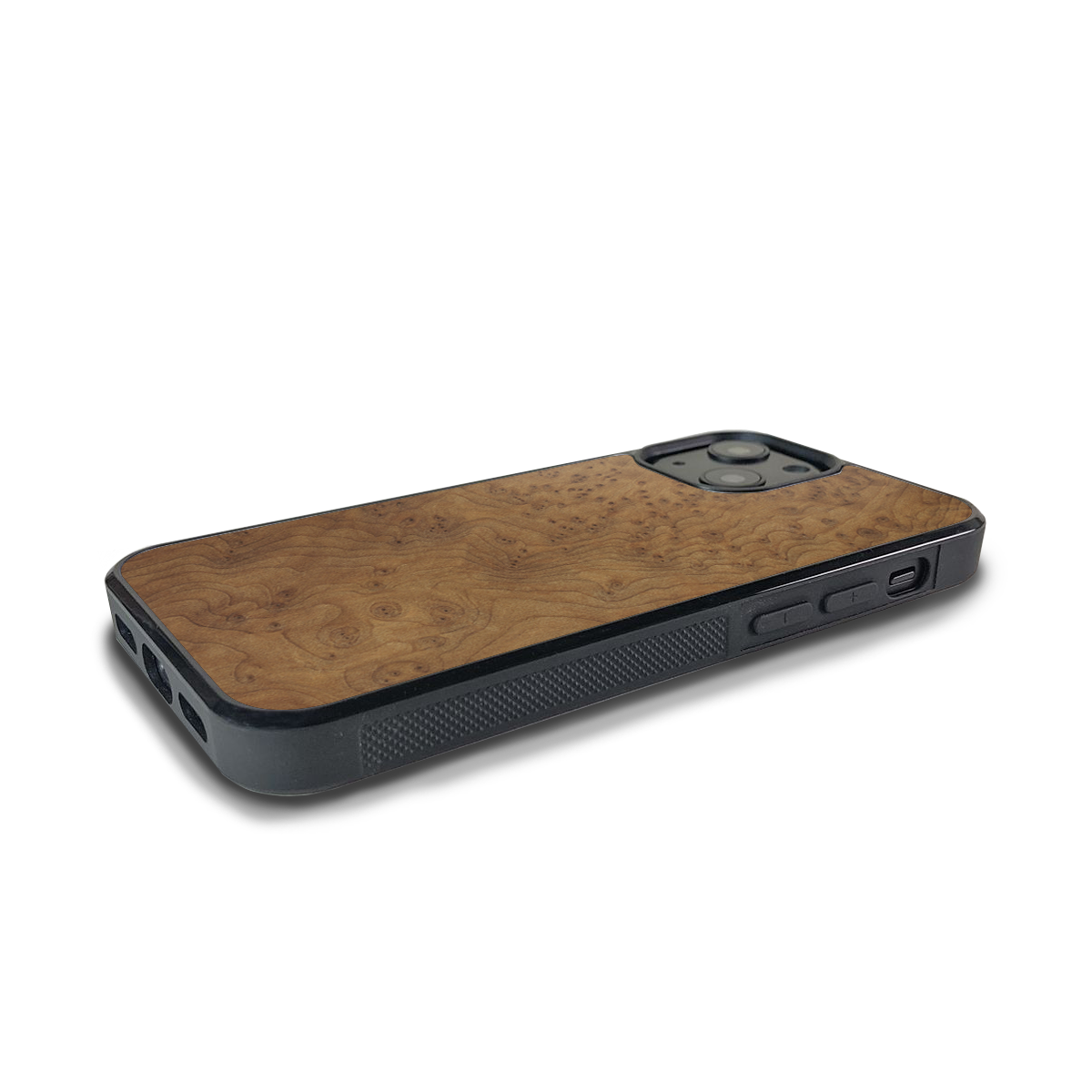 iPhone 14 Plus — #WoodBack Explorer Black Case