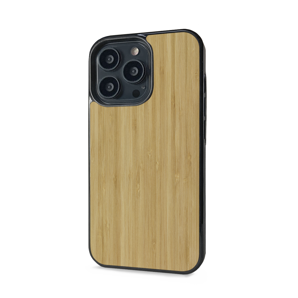 iPhone 14 Pro —  #WoodBack Explorer Black Case