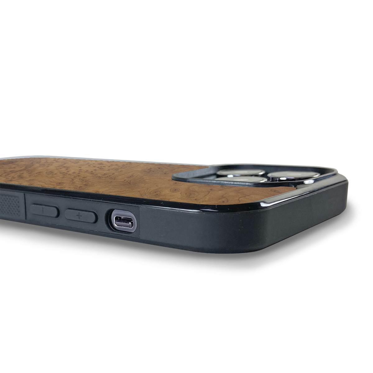 iPhone 13 Pro Max — #WoodBack Explorer Black Case