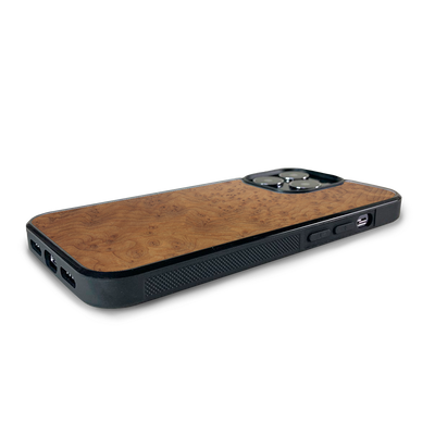 iPhone 13 Pro — #WoodBack Explorer Black Case