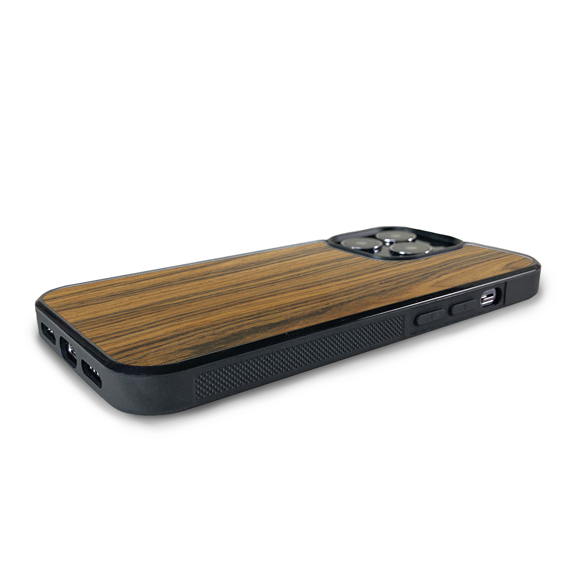 iPhone 14 Pro Max — #WoodBack Explorer Black Case