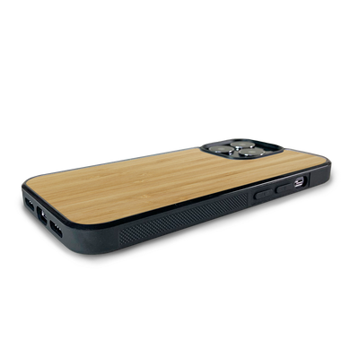 iPhone 14 Pro Max —  #WoodBack Explorer Black Case